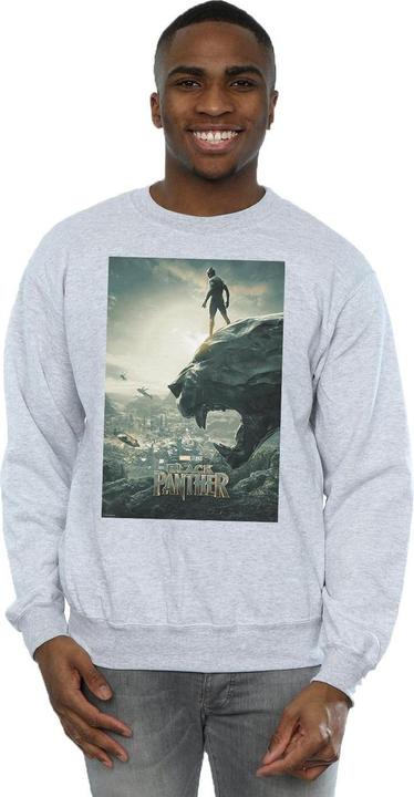 Actual product image Mens Black Panther Poster Cotton Sweatshirt (L)