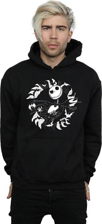 Immagine prodotto Disney Nightmare Before Christmas Jack Bat Circle Felpa con Cappuccio Uomo (L)