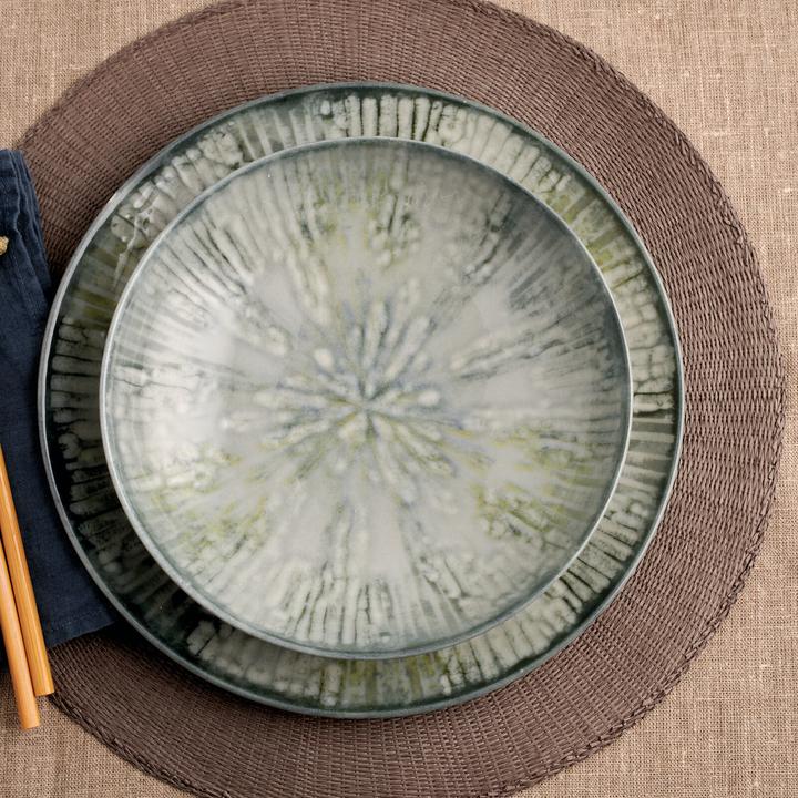 Immagine prodotto Arthur Krupp Piatto per zuppa e pasta Fusion Grey Ø 22 cm, 4 pezzi, Grigio (4 x, 22 cm)