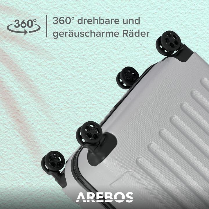 Image du produit Arebos Valise de voyage (94 l, Bagage à main (jusqu'à 50l), M (50 - 90l), L (90 - 115l), XL (à partir de 115l))