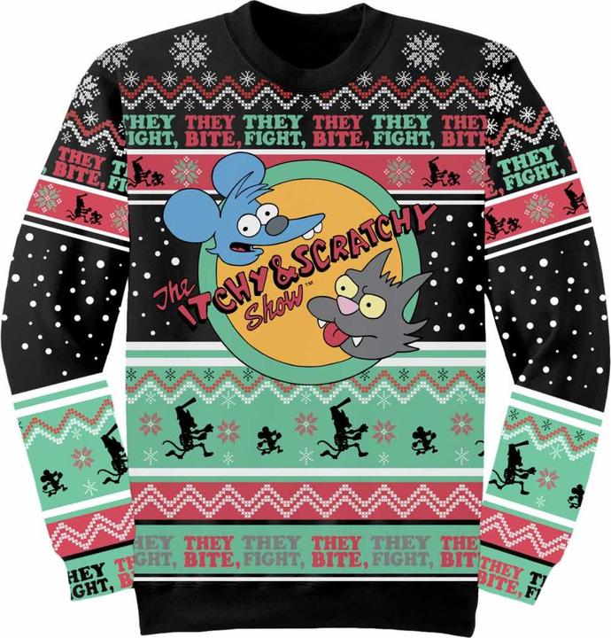 The Simpsons Itchy And Scratchy Show Pullover