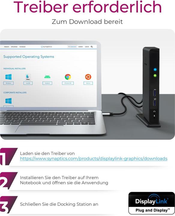 Produktbild Icy Box IB-DK2241AC - USB Type-A 3.0 Multi Dock (USB-B, 11 Ports)