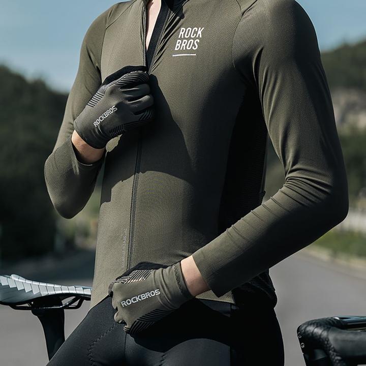 Actual product image Rockbros cycling gloves spring/summer/autumn, full, size: S - green (S)