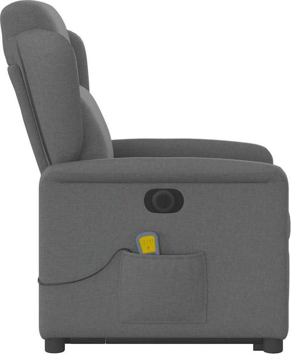 Immagine prodotto VidaXL Poltrona massaggiante elettrica con ausilio per la posizione eretta in tessuto grigio scuro