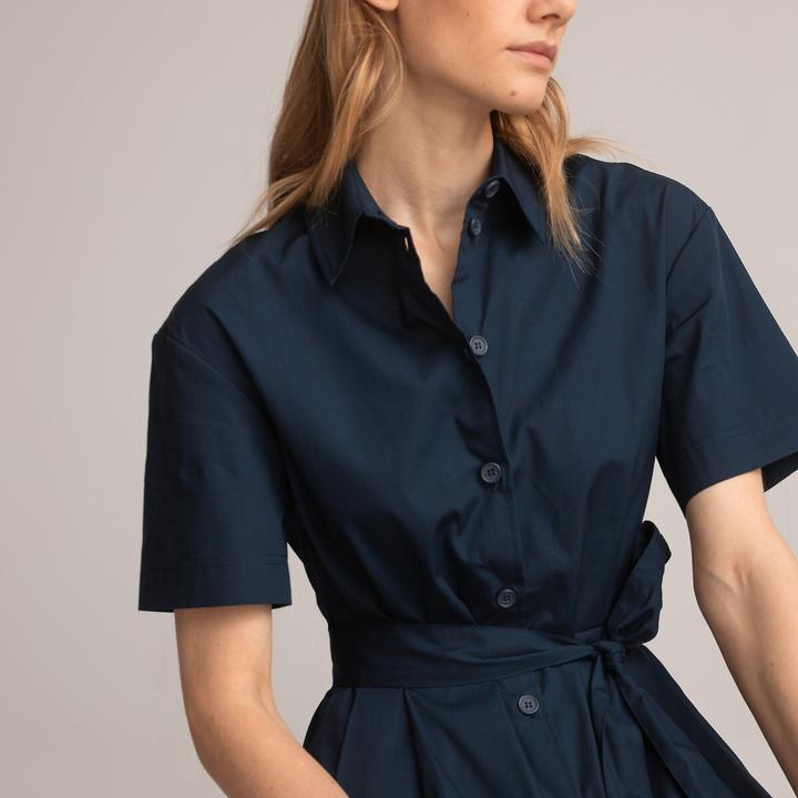 Image du produit La Redoute Collections Robe chemisier avec ceinture à nouer (48)
