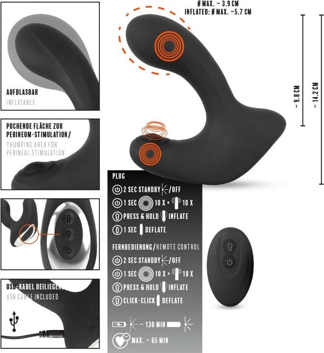 Image du produit Rebel RC Butt Plug avec 3 func