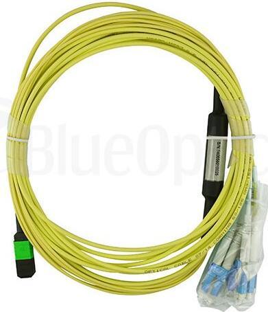 Produktbild CBO LWL MPO/4xLC Breakout Kabel G.657.A1 Singlemode 7.5 Meter
