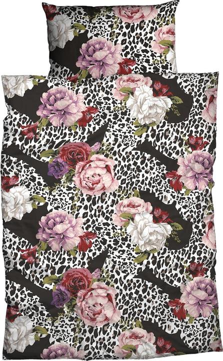 Actual product image Casatex Satin Bed Linen Neldy black-rose (Bedding set, 155x220 cm + 80x80 cm)