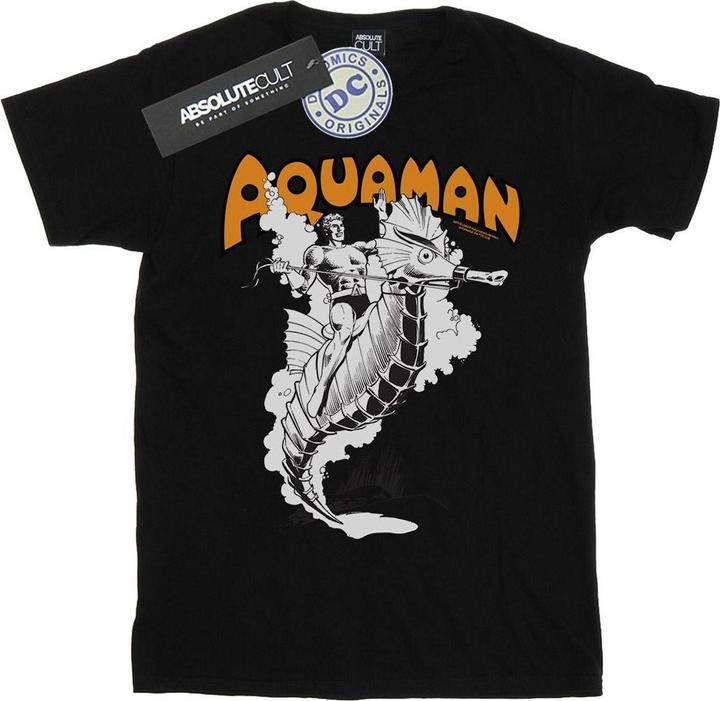 Actual product image Mens Aquaman Mono Action Pose T-Shirt (XL)