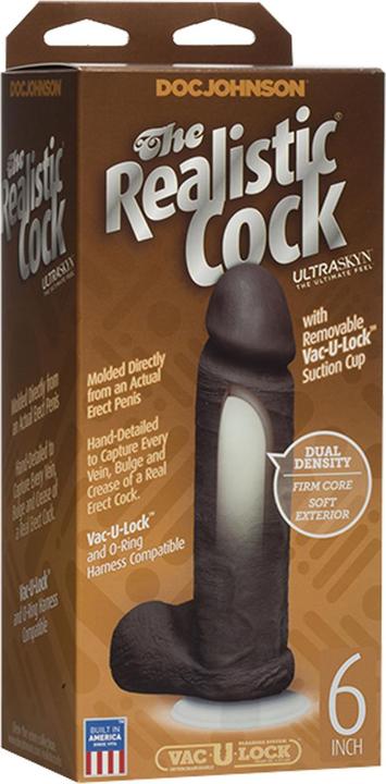 Actual product image Doc Johnson The Realistic Cock - Vac-U-Lock Suction Cup