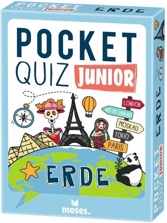 Image du produit MOS51108 - Pocket Quiz Junior - Erde, jeu de cartes, 1+ joueurs, dès 8 ans (édition allemande) (Allemand)