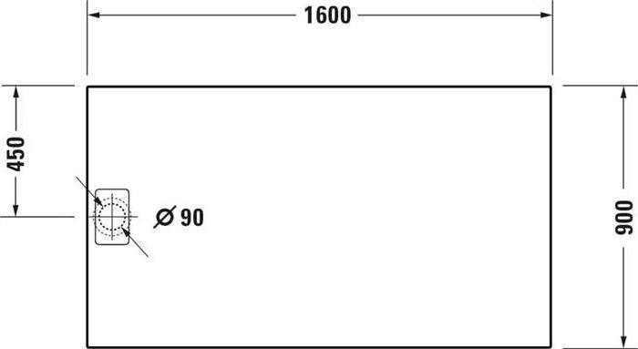 Immagine prodotto Duravit Piatto doccia rettangolare STONETTO 1600x900x50mm antracite