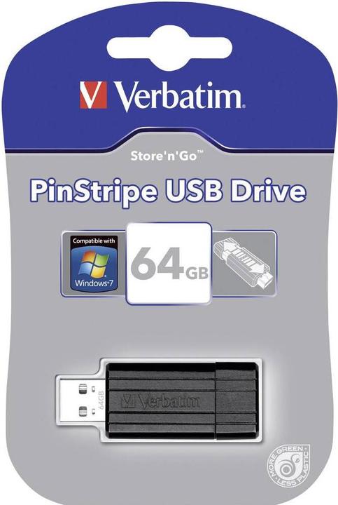 Produktbild Verbatim PinStripe (64 GB, USB-A, USB 2.0)