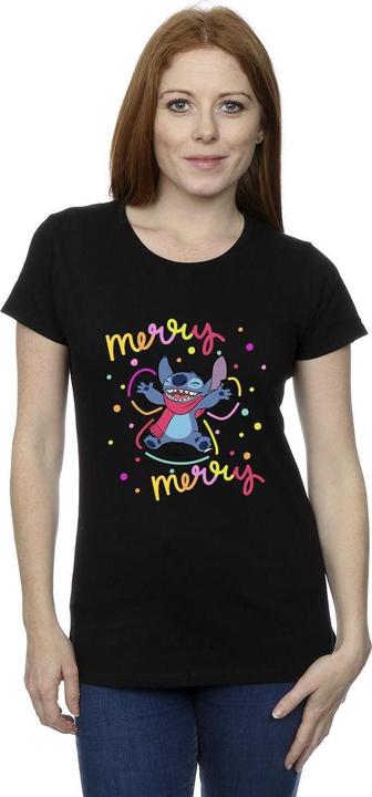 Immagine prodotto Disney Lilo & Stitch Merry Rainbow Maglietta Donna (L)