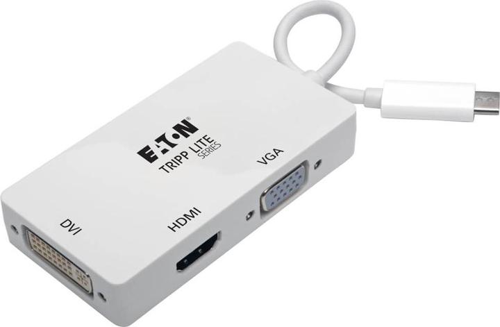 Eaton USB-C Multiport Adapter M/3xF - 4K HDMI DVI VGA HDCP White (USB 3.1, 15.24 cm)
