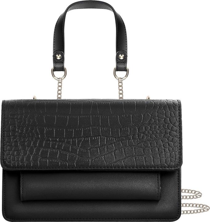 Gallantry Schwarze Metallic-Kettenhandtasche