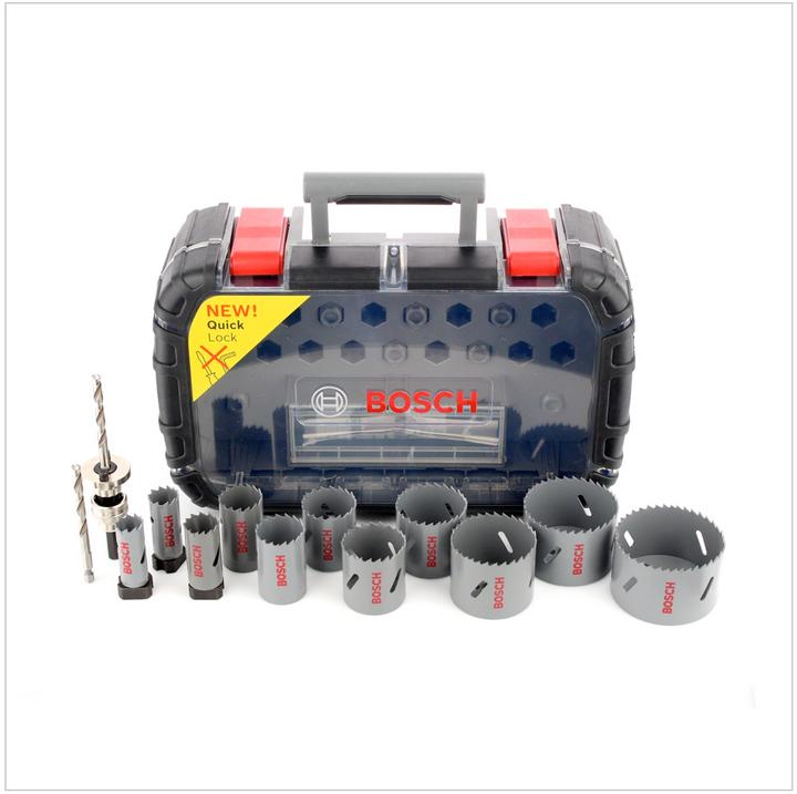 Immagine prodotto Bosch Professional Zubehör Set di seghe a tazza da 17 pezzi, HSS bimetallico, universale, 20-68/74 mm (20 mm, 22 mm, 25 mm, 32 mm, 35 mm, 40 mm, 44 mm, 76 mm, 60 mm, 68 mm, 51 mm)