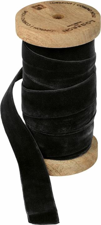 Produktbild Loberon Samtband Andaris schwarz (Geschenkband, 1 x)