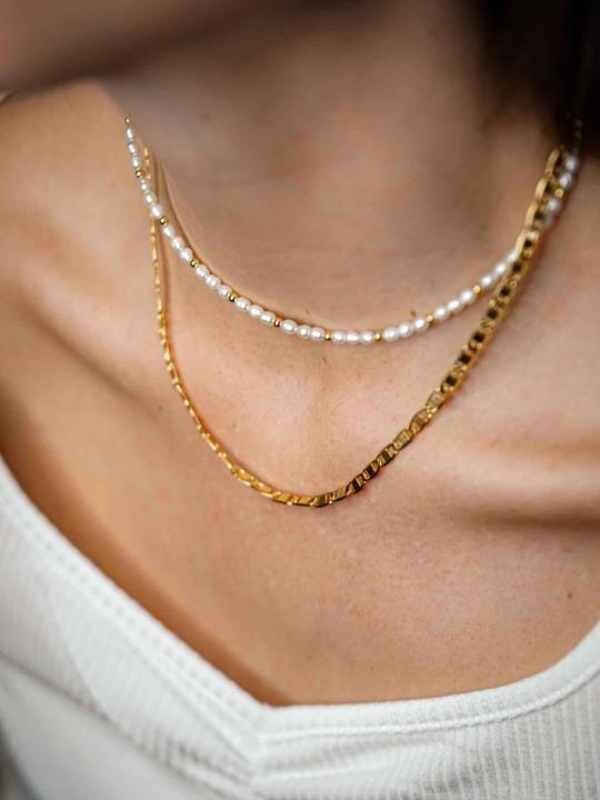 Produktbild Tara Style Sonia Pearl Schmuck Set (waterproof) (18k Edelstahl vergoldet, 100% wasserfest)