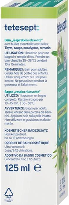 Immagine prodotto Tetesept Respirazione rilassata 125ml (125 ml, Oli da bagno)