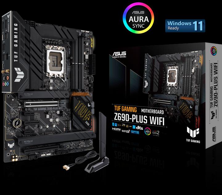 Produktbild ASUS TUF GAMING Z690-PLUS WIFI (LGA 1700, Intel Z690H, ATX)