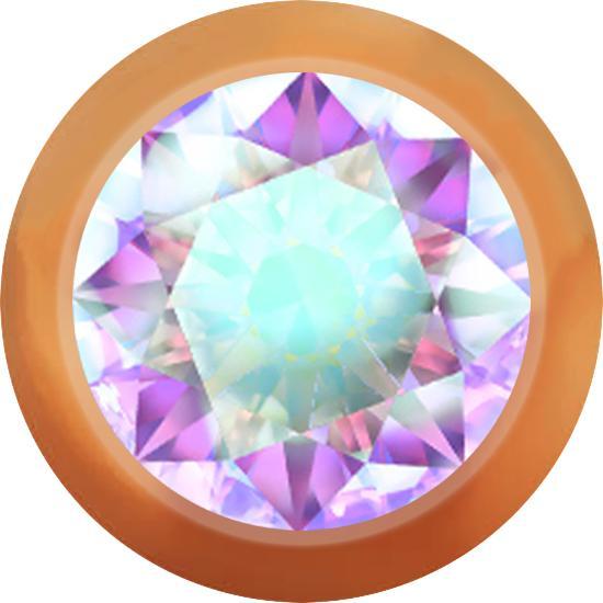 Produktbild Star Piercing Micro Kugel schwarz mit Kristall multicolor (ohne MessingChirurgenstahl 316L, Chirurgenstahl 316Lohne Messing)