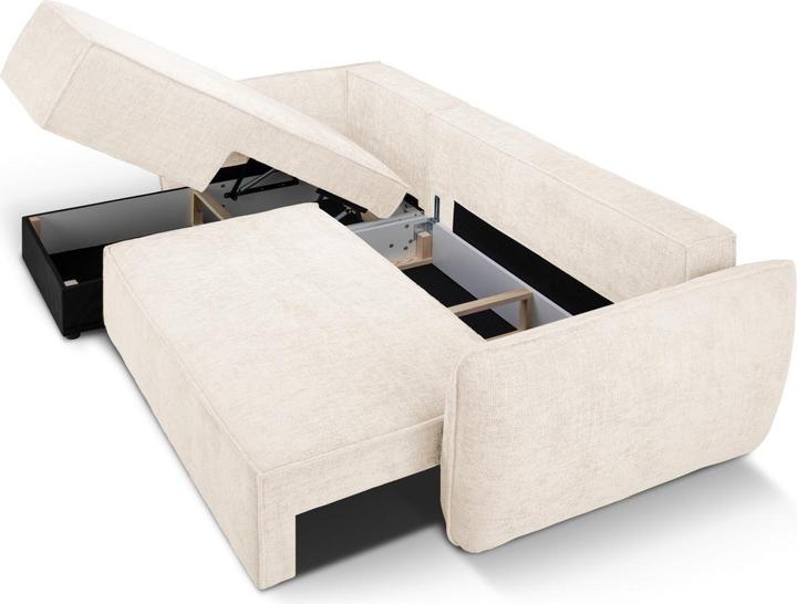 Actual product image Micadoni Left Corner Sofa With Bed Function And Box, "Kaelle", 4 Seats, 252x165x87Made in Europe (Corner sofa)