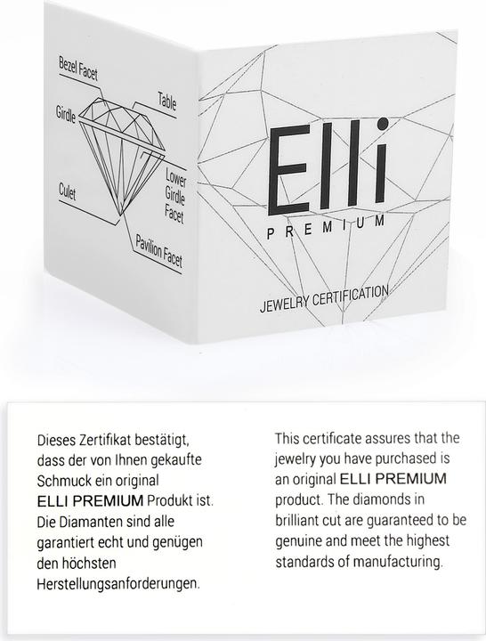 Produktbild Elli mit Herz-Anhänger Diamant (0.015 ct.) (Sterling Silber, 45 cm)