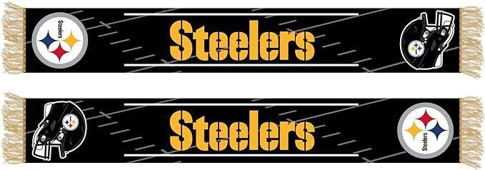 Actual product image Great Branding Pittsburgh Steelers HD Knitted Jaquard Scarf 145x20cm