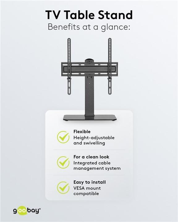 Actual product image Goobay TV stand Basic Fix (Universal, 55", 40 kg)