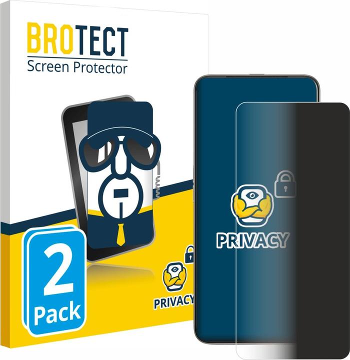 Productafbeelding BROTECT Sichtschutzfolie Anti-Spy Privacy Folie Blaulicht-Schutz (2 Stuk, Oppo Reno 2Z)