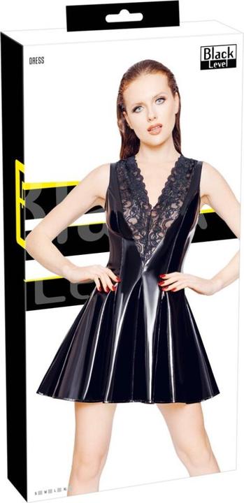 Actual product image Black Level Vinyl Dress with Lace S (S)