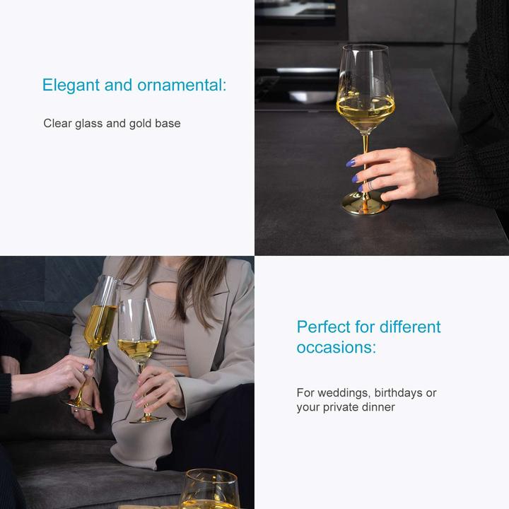 Actual product image Intirilife Wine glass set for red wine white wine (38 cl, 1 Glasses, Wine glasses set)