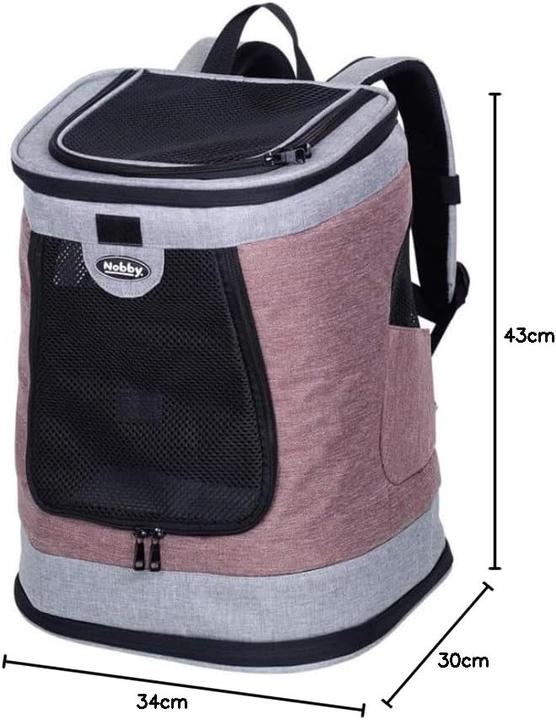 Actual product image Nobby Backpack Plata (old pink-grey) (Dog, Cat, Reflectors, Breathable)
