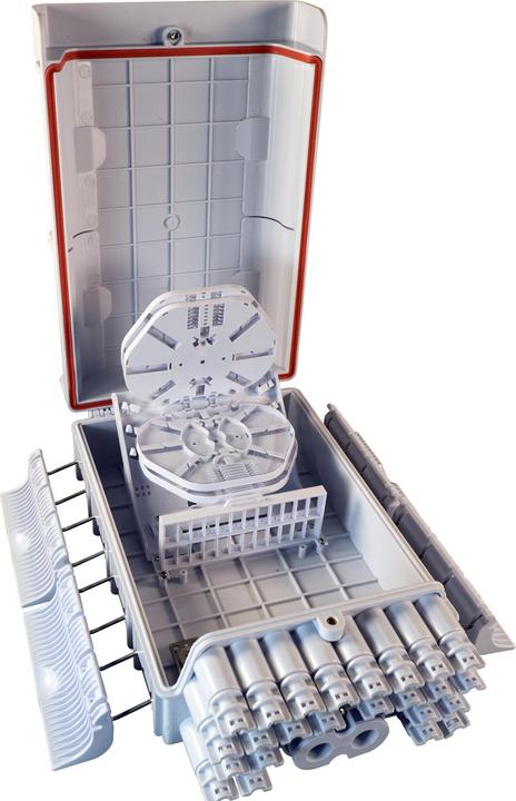 Image du produit EFB Elektronik Boîtier de raccordement FTTH IP65 pour 48 fibres, 24 raccords et logement de surlongueur de fibre (Câbles de réseau)