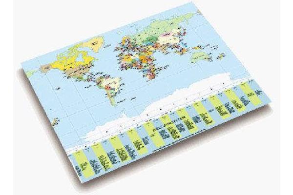 Immagine prodotto Läufer Mappa del mondo (40 x 53 cm)