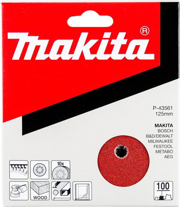 Actual product image Makita Eccentric sandpaper with velcro (100)