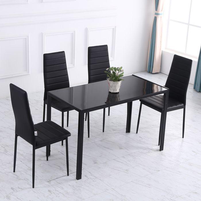 Immagine prodotto Swisshandel24 Esstisch Küchentisch grosser Tisch, modernes Design, 120cmx60cmx75cm, Schwarz (120 x 60 x 75 cm)