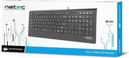 Image du produit Natec BARRACUDA Clavier USB QWERTY (US, Filaire)