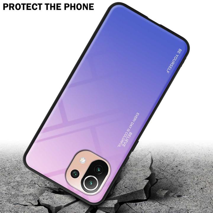 Produktbild Cadorabo TPU 2 Farben Glas Hülle (Xiaomi Mi 11 Lite, Xiaomi Mi 11 Lite 5G, Xiaomi Mi 11 Lite 5G NE)