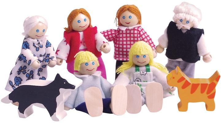 Productafbeelding Bigjigs Houten Poppenhuis Familie