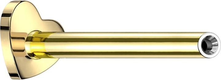Actual product image Star Piercing Micro threadless labret rod heart gold-plated (without brass, Titanium G23)
