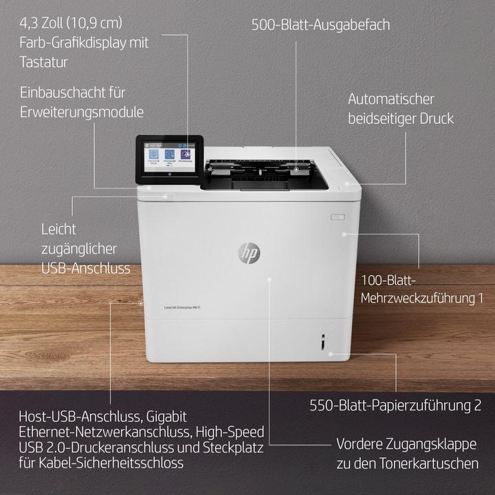 Image du produit HP M611dn Laserjet Enterprise (Laser, Noir et blanc)
