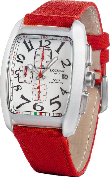 Produktbild Locman Italy Herrenuhr Sport Anniversary Chrono rot Ref. 0470 (Chronograph, 37 mm)