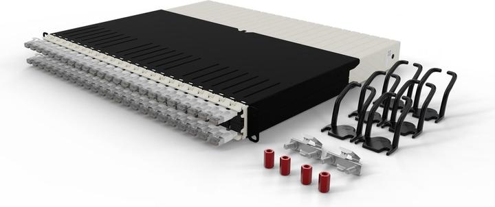 Image du produit PATCHBOX one / 8RU / Cat 6A, STP, 0.8 m, Blanc