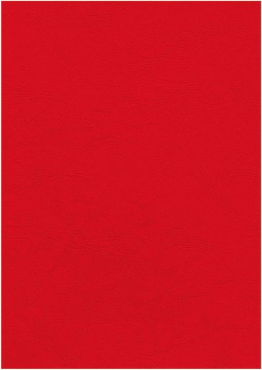 Actual product image Fellowes Delta cover sheet with leather structure, red