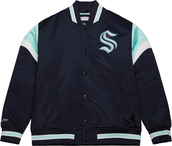 Actual product image Mitchell & Ness M&N Heavyweight Satin Veste NHL Seattle Kraken (XL)