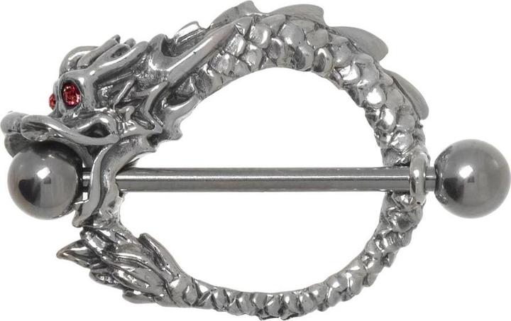 Image du produit Bijouteria Piercing poitrine (Cristallin, Argent 925, Acier chirurgical 316L)
