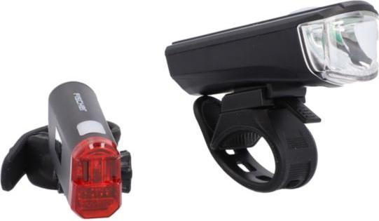 Actual product image Fischer Bicycle lighting set