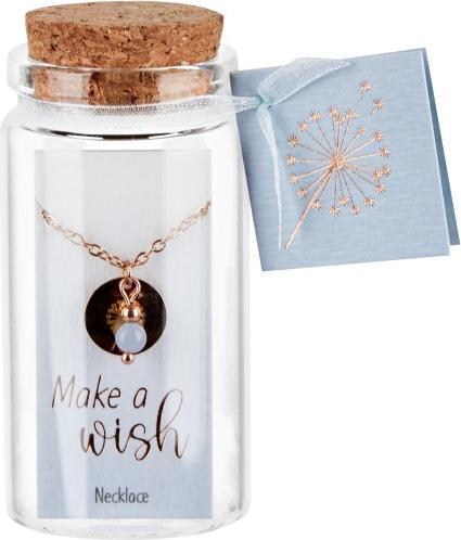 Produktbild HCA Halskette - "Make a wish" - rosévergoldet - Angelit (Edelstahl, Rosévergoldet)